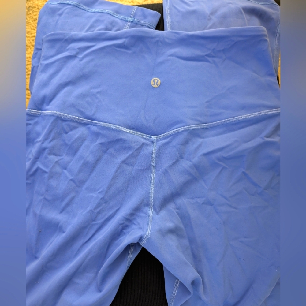 Lululemon Align mini flare extra short size 8 wild indigo blue leggings
